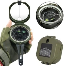 Professional High-Precision Outdoor Compass, Fluorescent, Waterproof, Multifunctional For Various Occasions, Such As Geological Prospecting, Orientation, And Outdoor Activities - Army Green - View 1