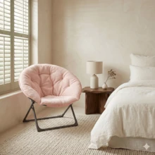 Foldable Moon Chair, Pink - 玫瑰 - 查看 3