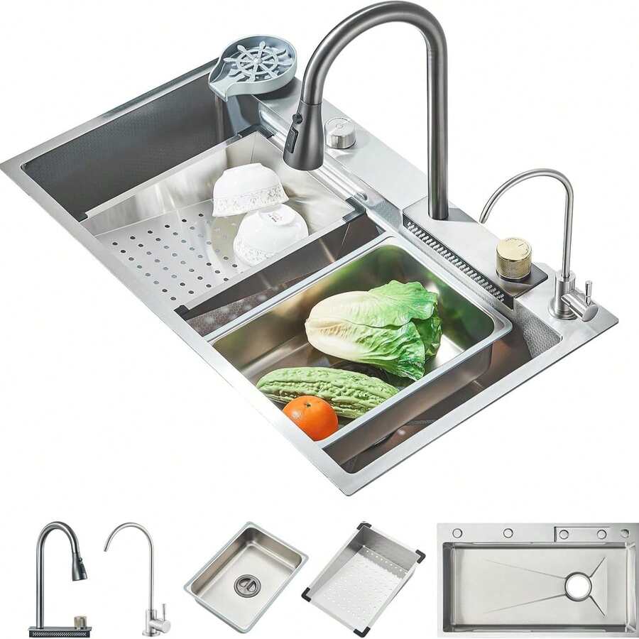 Kitchen Sinks - Brushed Nickel - View 1