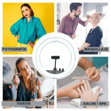 12-Inch Ring Light With Phone Holder, 3 Color Modes With Remote Control, NO TRIPOD - one-size - View 2