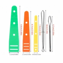 1套/2套/4套縫紉工具組,穿線工具+塑膠繩尺,適用於連帽衫腰繩更換、鬆緊帶工具、腰繩帽繩縫製,DIY手工輔助工具 - 多色 - 查看 12