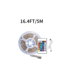 LED電視背光燈條，RGB變色燈光附遙控器，USB供電環境照明，適用於電視牆、臥室、居家裝飾 - 24K-5050RGB - 查看 12