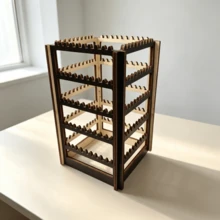 1件 5層黑色旋轉珠寶收納架 耳環耳釘項鍊展示架 - 黑色 - 查看 5