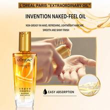 Serum Rambut Extraordinary Oil L'Oréal Paris 100ml, Tutup Emas Versi Baru, Cocok Untuk Semua Jenis Rambut, Halus dan Berkilau Tanpa Rasa Berminyak, Cocok Untuk Rambut yang Dikeriting dan Dicat - 100 ml - View 4