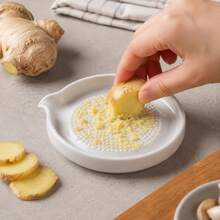 1pc Multi-Function Ceramic Food Grinder, Manual Potato Masher, Suitable For Ginger, Garlic, Carrot, Kitchen Tool - Multicolor - View 4