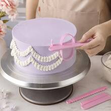 1/2 Set Of Cake Curve Decoration Tools, Graduated Cake Decoration Curved Tools, Cream Decoration, Home DIY Baking Tools, Cake Curve Decoration Auxiliary Tools, Curved Lace Edge Decoration Pen, Paste Baking Tools, Suitable For Kitchens And Bakeries - Multicolor - View 3
