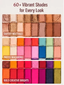 beauty glazed Multi-Color Eyeshadow Palette With 5 Makeup Brushes, Matte Glitter Shimmer Multi-Function Blush Contour Highlighter, Long-Lasting Daily Date Party Makeup Gift Set, Suitable For Women And Girls - Multicolor - View 5