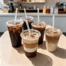 FookmeKag 12/16/20/24 Oz Clear Reusable And Washable Cups With Flat Lid And Straw, Heavy-Duty Crystal Cold Drink Cups For Iced Coffee, Iced Tea, Milkshakes, Smoothies - Perfect For Christmas Parties, Family Gatherings And Office Daily Use - 規格 - 查看 11