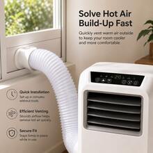 1pc 5.12 Inch Portable Air Conditioner Exhaust Hose, Flexible PP Material Replacement Air Vent Hose, Counter-Clockwise Thread Universal Telescopic Ventilation Pipe, Suitable For Mobile Air Conditioner, Bedroom, Living Room, Office, Home Cooling And Summer Heat Essential - A - View 7