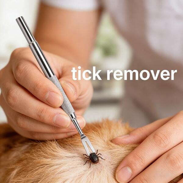Removedor de garrapatas de acero inoxidable para mascotas | Pinzas para eliminar pulgas y garrapatas de perros y gatos Herramienta para eliminar garrapatas