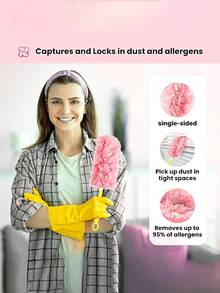 20pcs/Set 360° Rotating Electrostatic Duster Kit, Home Dusting Brush, Telescopic Feather Duster, Handheld Dusting And Cleaning Brush, Multi-Purpose Laundry Duster, Electrostatic Duster Head Replacement - Easy Dusting For Electronics, Furniture, Blinds And Ceiling Fans - Cleaning Supplies, Cleaning Accessories Furniture, Car, Keyboard, Cleaning Supplies, Cleaning Tools, Christmas Supplies - A - View 6
