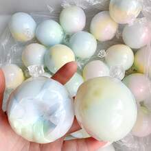 Handmade Crispy Shell Soft Ball Slow Rebound Sensory Squeeze Toy, Waxy Texture Stress Relief Ball, Soft Clay Filled Aesthetic Desktop Relaxation Toy, With Satisfying Sounds - Multicolor - View 2