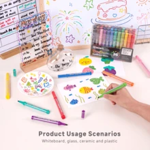 Languo New Erasable 12/36 Colors Whiteboard Markers, Adheres To Whiteboard, Glass, Ceramic, Plastic Surfaces, Suitable For Office, School Teacher's Day Drawing Teaching And Home Learning Whiteboard Teaching - Sets - View 5
