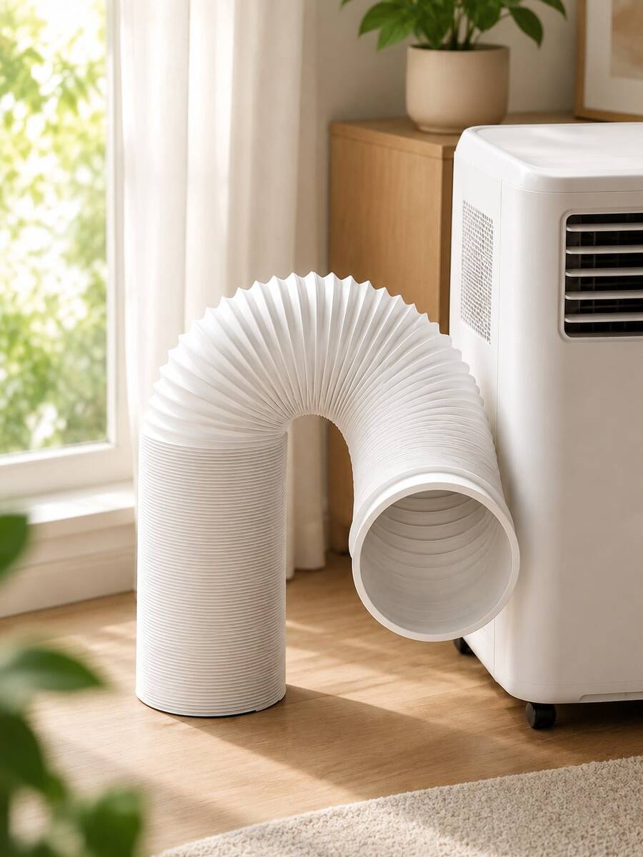 Portable Flexible Air Conditioning Ventilation Pipe, With Thick Design, Suitable For Heating, Cooling, Ventilation And Exhaust. It Is Ideally Suited For Use In Air Conditioners, Range Hoods, Greenhouses, And Bathrooms. - Multicolor - View 1