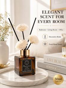 Multi-Fragrance Reed Diffuser, Oud & Sandalwood, Floral & Fruity Scent, Long-Lasting Home Air Freshener With Decorative Reeds, Suitable For Bedroom, Living Room, Bathroom, Office, Hotel, Housewarming Gift - Multi Scents - View 1