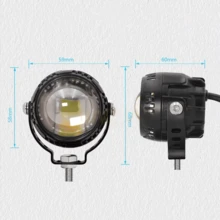 Universal Off-Road LED Light – Yellow/White High/Low Beam Switchable With Strobe & Red Eye, External Spot/Fog/Auxiliary/Work Light For Car & Motorcycle - 2pcs Led Light - View 8