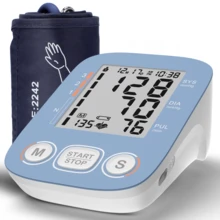 Blood Pressure Monitor For Home Use, Upper Arm Blood Pressure Machine With Large Cuff, Blood Pressure Machine, Adjustable Arm Cuff 8.7"-16.5",Large Display, 2 * 500 Readings Memory - Blue - View 1