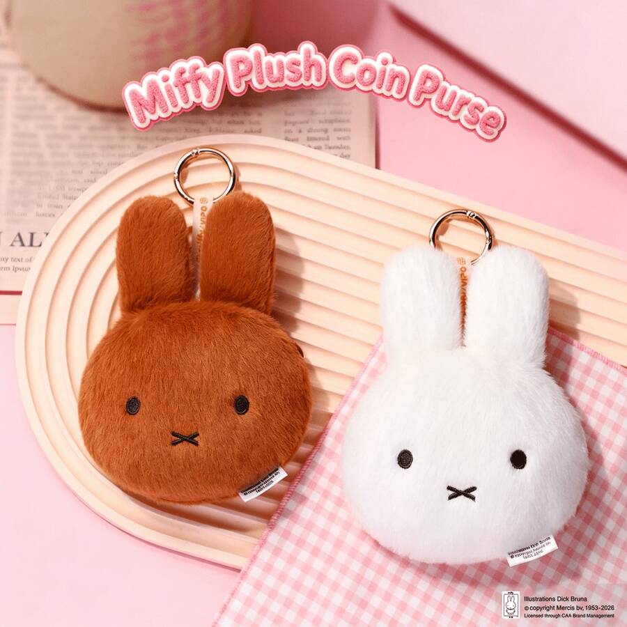 MIFFY MIFFY Gantungan Kunci Dompet Koin Plush, Dompet Mini Resleting Boneka Kelinci Lucu, Tempat Kartu dan Kotak Earphone Kelinci yang Menggemaskan, Gantungan Kunci Tas Lembut, Hadiah Natal, Cocok untuk Anak Perempuan, Anak-anak, Remaja, Hadiah Natal dan Ulang Tahun - MultiWarna - View 1