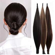 Magic Wand Bun Hair Extension For Women, Self-Wrapping Magic Wand Flower Bun Styling Hair Piece, Invisible Seamless Ponytail Hair Volume Enhancer, Fluffy Hair Accessory - Coffee Brown - View 1