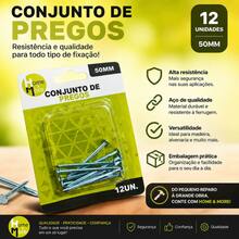 Jogo de Pregos 2,4x50mm Aço 12 unidades - HOME E MORE - 2,4x50mm-12pçs - Visão 1
