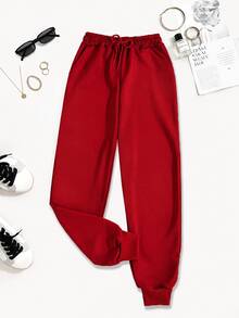 Women Pants - Red - View 1