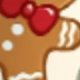 Beige - Christmas Hat Gingerbread Man