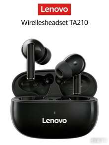 Lenovo TA210 無線藍牙耳機 - 長電池續航力、入耳式運動、ENC、4 麥克風智慧通話降噪、白色/月光白、黑色 - 禮品設計 - 黑色 - 查看 1