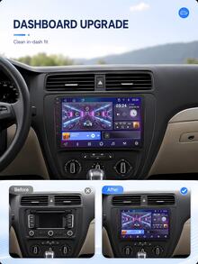 9 Inch Quad-Core Android Car Navigation, 2G+64G Car Navigation, Supports Apple CarPlay And Android Auto Radio Screen, With Mirroring Connection, Bluetooth 5.0, AUX, FM/AM Transmitter, GPS Wireless Carplay, Bluetooth Car Infotainment System - Upgraded Android Car Stereo Navigation System - View 9