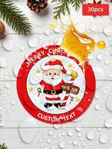 1/30/90/160pcs Customizable Round Stickers, Multi-Size Multi-Pattern Christmas Stickers, Waterproof And Oil-Proof, Suitable For Christmas Table Decoration, Christmas Tree Decoration, Envelopes, Gift Boxes Decoration, Customizable Christmas Elements, Suitable For Friends, Colleagues, Family, Boyfriend, Girlfriend, Suitable For Parties, Christmas, Anniversaries And Other Occasions - Multicolor - View 19