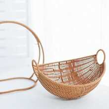 1pc Handmade Woven Cat Hammock, Easy Assembly Durable Comfortable Pet Sleeping Swing Basket With Stand Frame, Suitable For Indoor Small To Medium Pets Under 7kg Cats And Puppies, Cozy Home Decor, Brown - one-size - View 5