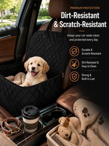 Pet Dog Car Seat Cover, Dog Car Seat Protector, Comfortable Travel Bed For Small To Medium Pets, Stain-Resistant, Scratch-Resistant And Seat Protection, Travel Essential - Multicolor - View 12