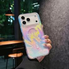 Phone Case Compatible With IPhone 17 And 16 Pro Max, Colorful Feather Pattern, Magnetic Protective Cover, Waterproof, Shockproof, Anti-Drop, Anti-Scratch - Multicolor - View 156