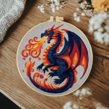 1PC 20*20cm/7.9*7.9in,Mysterious Animals And Gossip Patterns Embroidery Kit, DIY Handmade Embroidery Set For Adult Beginners, Home Gift, Women's Sewing Gift, Including User Manual, Printed Pattern Fabric, Embroidery Frame, Needle And Thread. - Mysterious Animals and Gossip Patterns - View 15