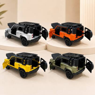1 Pieza (En Bolsa) Vehículo de Juguete de Aleación de Zinc 1/36 - Juguete Estilo SUV de Aventura, Coche de Juguete de Aleación de Alta Calidad Fundido a Presión, Función de Retroceso, Se Pueden Abrir Ambas Puertas Laterales + Maletero + Capó del Motor, Juguete para Niños, Adecuado para Niños Mayores de 3 Años, Regalo de Vacaciones