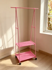 1pc Multifunctional Rolling Coat Rack, Sturdy & Fashionable Floor Standing Garment Rack, Easy To Assemble & Move, Suitable For Living Room, Bedroom, Entryway, Office, Home, Holiday & Christmas Gift - Multicolor - View 8