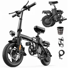 Dult Electric Bicycle, 500W Motor, 48V 15Ah Battery, 14-Inch Thick Tires, Top Speed Of 28 Miles Per Hour, Range Of 28 Miles, All-Terrain Electric Bicycle. - 加 - 查看 1
