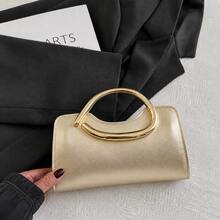 Bolsa Clutch DakotaFeminina para Casamento Festa de Gala e Eventos - Dourado - Visão 4