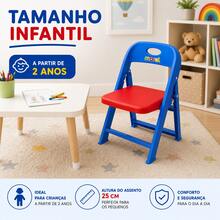 Cadeirinha Infantil Dobrável Criança Compacta Portátil Até 25kg Azul Rosa Vermelha Cadeirinha Portátil Infantil Para Atividades Refeições E Lazer Dobrável Colorida 25kgs Cadeirinha Para Crianças Pequenas Dobrável Leve Compacta Uso Diário Até 25kg Coloridas - Vermelho - Visão 7