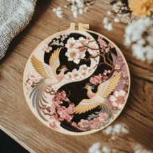 1PC 20*20cm/7.9*7.9in,Mysterious Animals And Gossip Patterns Embroidery Kit, DIY Handmade Embroidery Set For Adult Beginners, Home Gift, Women's Sewing Gift, Including User Manual, Printed Pattern Fabric, Embroidery Frame, Needle And Thread. - Mysterious Animals and Gossip Patterns - View 13