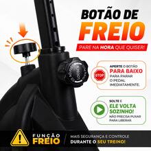 Bicicleta Ergométrica Spinning Fitness Ajustável até 150kg com Rodinhas e Painel Digital Inércia 13kg - Preto - Visão 10