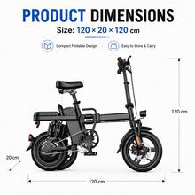 Dult Electric Bicycle, 500W Motor, 48V 15Ah Battery, 14-Inch Thick Tires, Top Speed Of 28 Miles Per Hour, Range Of 28 Miles, All-Terrain Electric Bicycle. - 加 - 查看 10