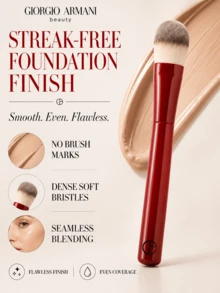 Giorgio Armani Armani Red High-End Foundation Brush-TMKT, With Packaging, 17cm Long, Streak-Free Application, Firm And No Shedding, Suitable For All Liquid Foundations - Foundation Brush - View 5