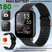 New Smart Watch For Men And Women With 1.83-Inch Full Touch HD Screen, Supports Wireless Calling, SMS Notification, Alarm, Multiple Sports Modes, Remote Camera, Music Playback And More. Compatible With IOS And Android Smartphones. Perfect As A Gift For Valentine's Day, Easter, Mother's Day, Father's Day, Halloween, Thanksgiving And Christmas. - Multicolor - View 5