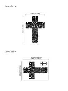mama look 1pc, Multi-Style, Black Home Decor Wall Sticker, Line Plant/Study Element/Cross, PVC Self-Adhesive Removable, Suitable For Bedroom, Living Room, Study, Dining Room, Bathroom, Home Wall Decoration, Room Decoration, Etc. - Multiple Styles - View 7
