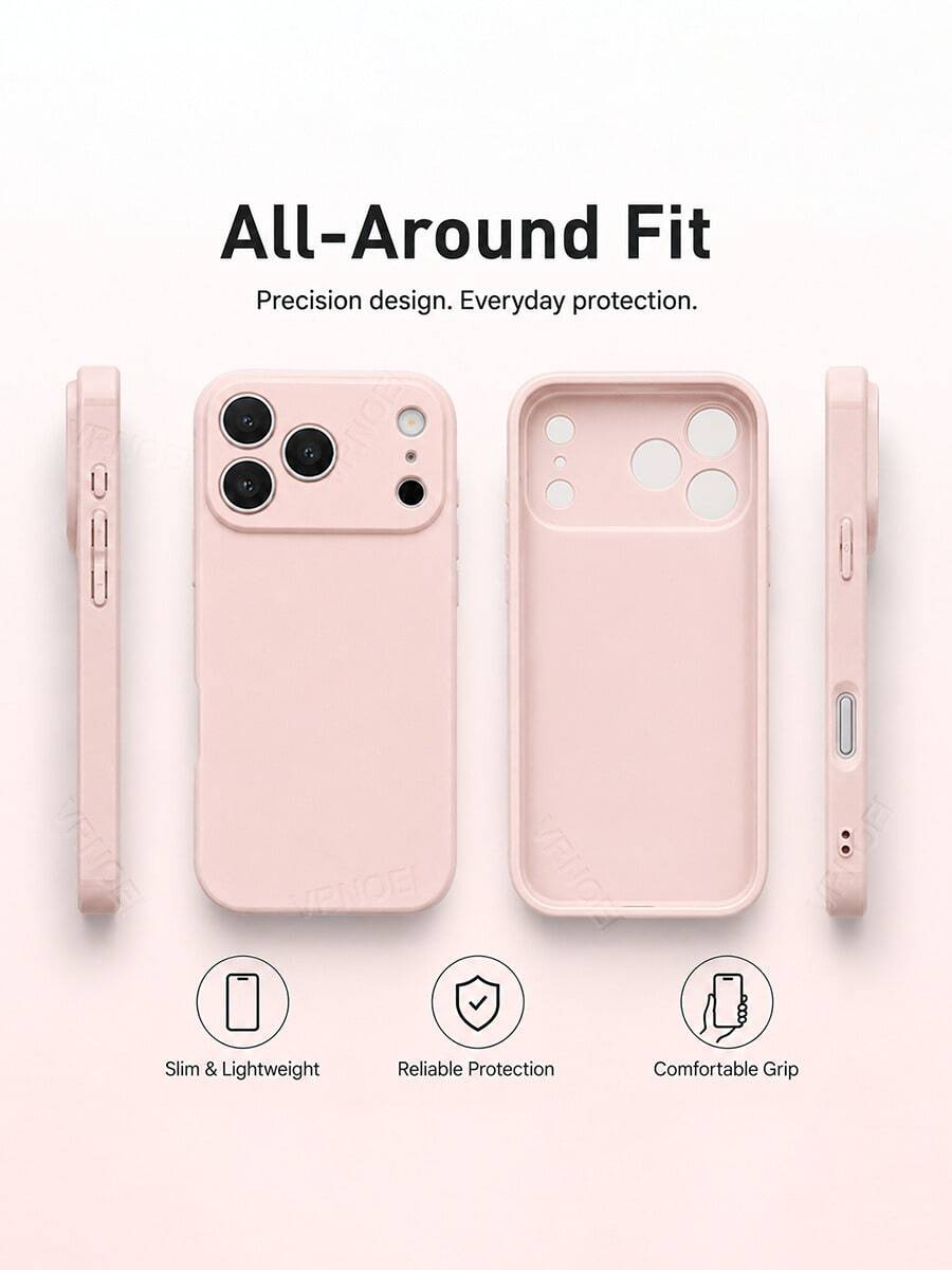 VOUVI Casing Lembut Minimalis Matte Warna Solid Kompatibel Dengan iPhone 17 16 15 14 13 12 11 Pro Max Casing Ponsel Minimalis Serbaguna untuk Penggunaan Sehari-hari Perlindungan Kamera Penuh Anti Jatuh Klasik Tahan Guncangan Casing Pelindung Matte Cocok Untuk Aksesori Ponsel 16 15 14 Plus Air