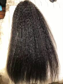 SHINEHAIR 3-In-1 Curly Wig For Women – 200% Hair Density, Naturally Yaki Straight Texture, Glueless – Invisible Headband With Drawstring – Natural Color – Wig With Headband For Everyday Wear Beginner Friendly - Yaki Straight Half Wig - View 12