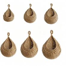 6pcs Wall-Mounted Vegetable & Fruit Storage Baskets, Hanging Flower Pots, Water Drop Bird Nest Hanging Net, Hand-Woven Storage Net, Space-Saving, Convenient To Use, Suitable For Kitchen, Garden, Living Room, Home Decor - Multicolor - View 10