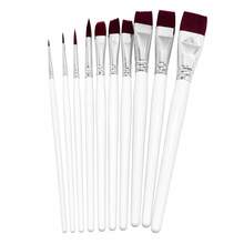 Dom Delfim 10pcs Professional Face Painting Brush Set, Suitable For Makeup Artists, White - White Set - View 12