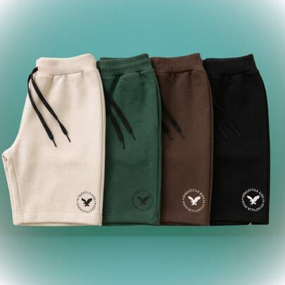 KIT 4 BERMUDAS FRI MASCULINA INFANTIL - Dia a Dia Verão Escola Menino Sair Multicolor Moletinho Passeio