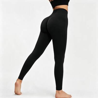 Pantalones de yoga de marca de moda para mujer, nuevos pantalones deportivos de talle alto, que realzan las caderas y tienen bolsillos; pantalones de fitness moldeadores con sensación